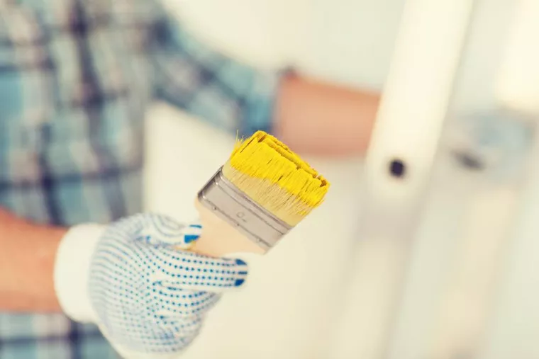 Faire des retouches de peinture suite au nettoyage d'un mur intérieur à la javel, Issy-les-Moulineaux, Issy Net Eco